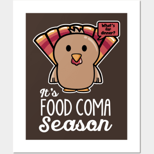 Thanksgiving Turkey It's Food Coma Season Posters and Art